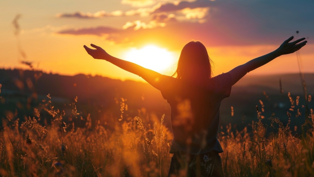 a woman practicing affirmations for abundance in her life