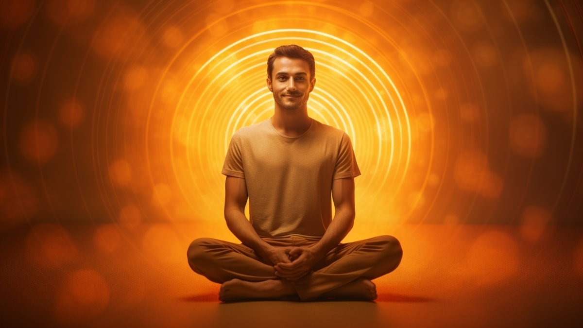 a person with energy aura around