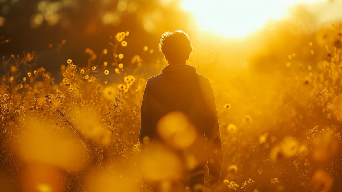 person focusing on good during tough times