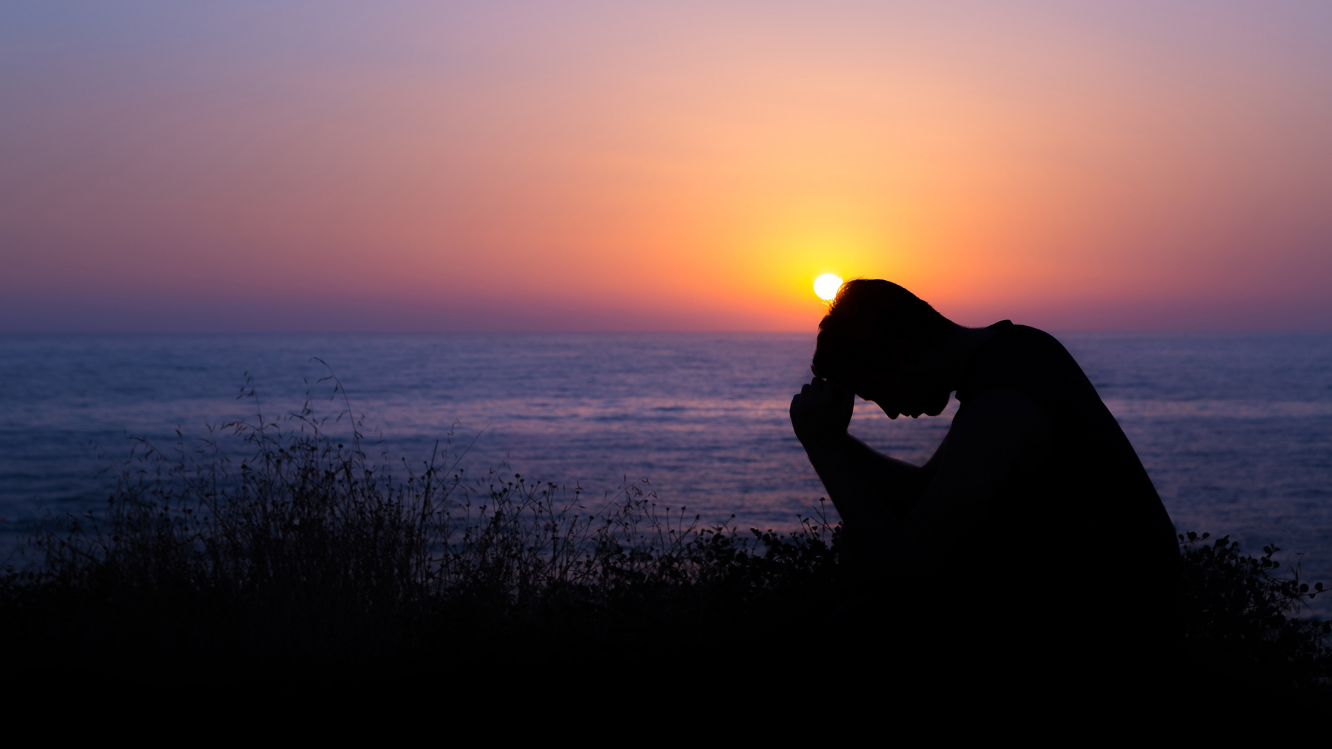man sunset self love ocean view