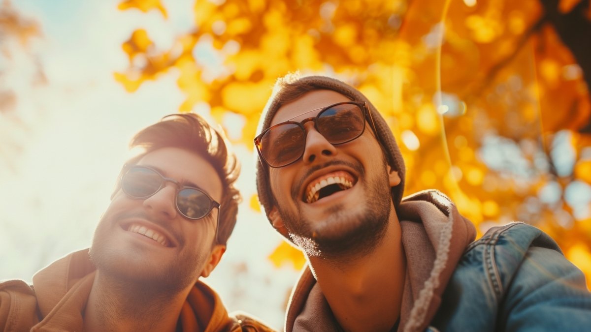 two male friends sharing a strong bond