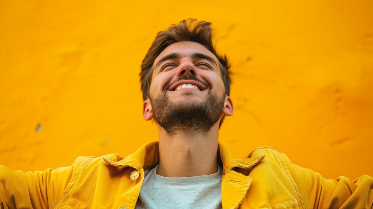 man welcoming change in his life with open arms